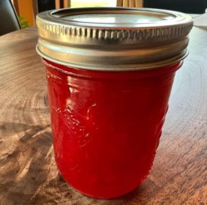 Homemade rhubarb and honey jam