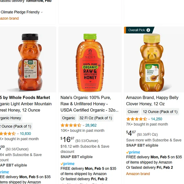 Cheaper processed honeys blend lower-priced honey with some higher-quality honey to arrive at a generic, mass-produced product.