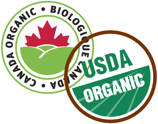 COR (Canadian Organic Regime) & USDA logos