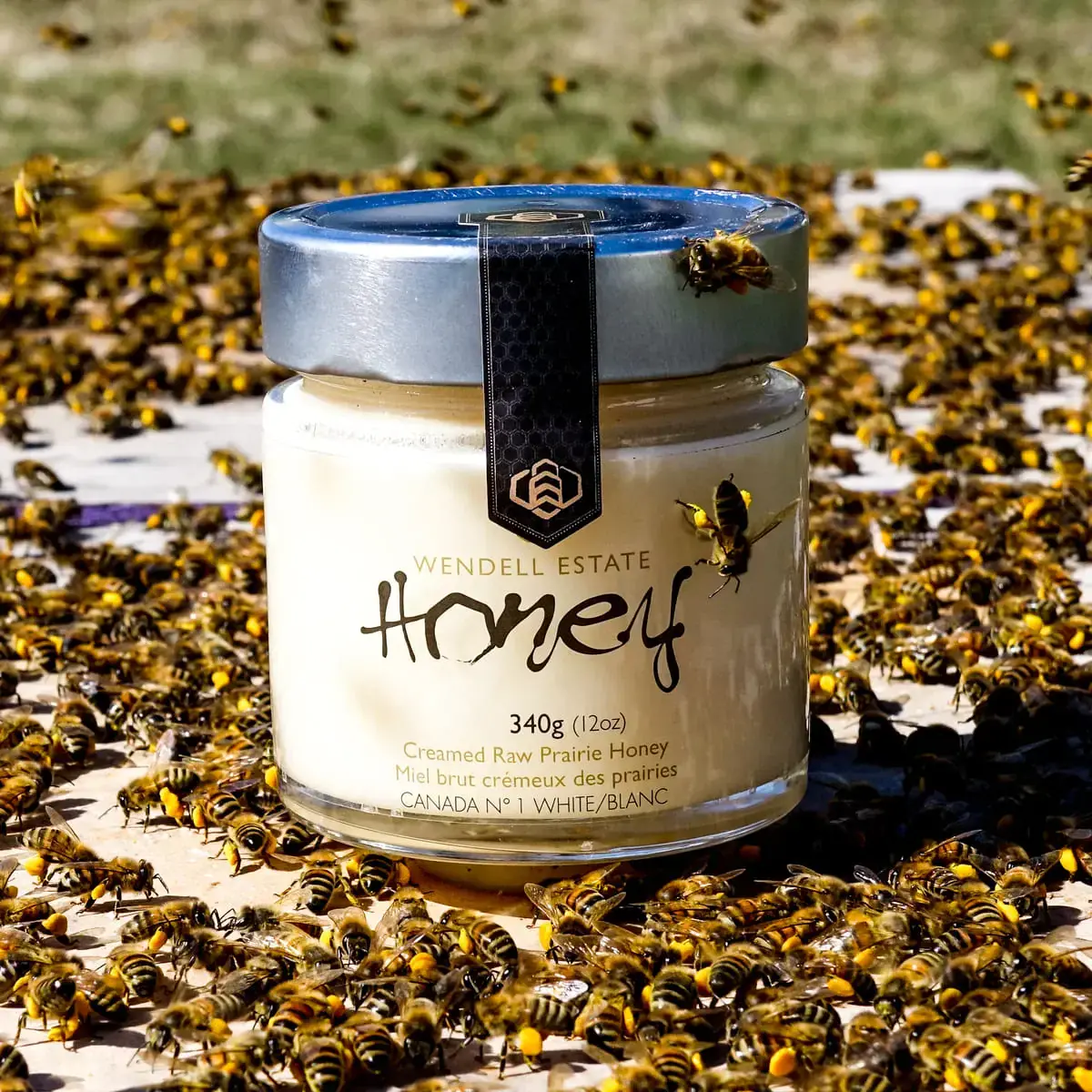 Pure raw honey from our bees to your table